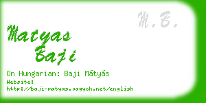 matyas baji business card